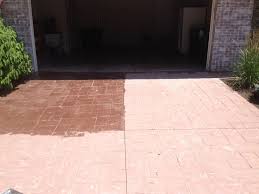 Unsealed Stamped Concrete Driveway