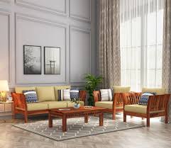 raiden wooden sofa set with