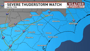 The national weather service warned of the. Severe Thunderstorm Watch Issued For The Eastern Carolinas Wpde