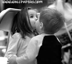 cute kids kissing romantic wallpapers