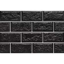 Ehg Brick Glossy Black Wall Tiles