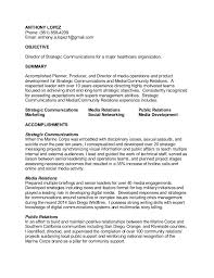 Strategic Comm Media Relations Results Orientated Resume Anthony Lopez