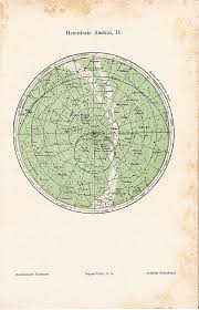 Sky Chart Southern Hemisphere Vintage Astronomy Print 1920s