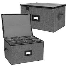 Wine Glass Storage Box With Dividers