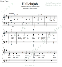 Printable very easy piano pdf score description. Hallelujah Easy Piano Music Leonard Cohen Hallelujah Leonardcohen Easypiano Music Sheetmusic Piano Music Piano Easy Piano