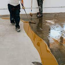 apply epoxy coat on concrete floors