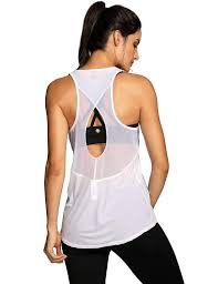 Crz Yoga Womens Tops Activewear Mesh Workout Sports
