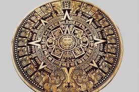 Aztec Calendar Engraved On Wood Sign