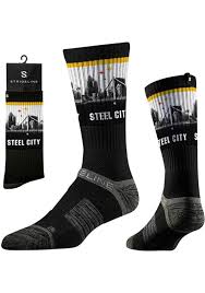 Pittsburgh Strideline Steel City View Mens Crew Socks 46580073