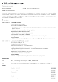 Seeking the job of accountant with cray&cray inc. Senior Accountant Resume Sample 2021 Guide Tips