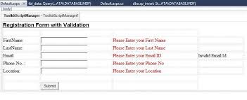 with validation in asp net