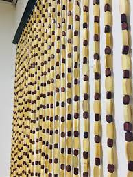 wooden bead curtain for door stops