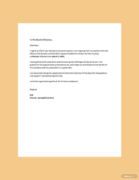 director resignation letter template in