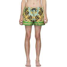 Barocco Homme Print Swim Shorts In A78y Verazu