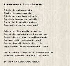 plastic pollution poem