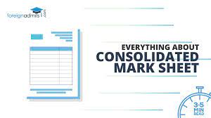 consolidated mark sheet how to get it