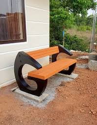 Cement Modern Park Concrete Bench With