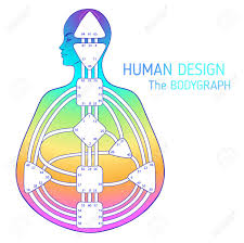 Human Design Bodygraph Chart Design Vector Isolated Illustration