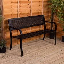Steel Garden Bench 3 Seater Outdoor