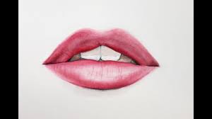 lips in watercolors painting tutorial