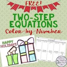 free two step equations color by number