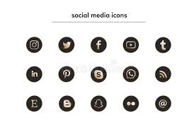 Search more than 600,000 icons for web & desktop here. Collection Of Popular Social Media Icons In Black And Gold Editorial Stock Photo Illustration Of Element Mobile 159764213