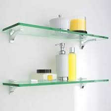Rectangular Glass Wall Shelf