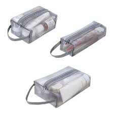 large clear travel toiletries bag clear
