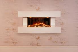 32 White Electric Fireplace Wall