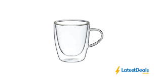 Double Walled Glass Coffee Mug 3 50