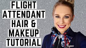 flight attendant hair makeup tutorial