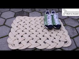 large rectangular rope mat door mat