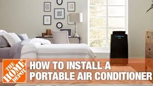 Rolling portable units solve all such problems, the only thing that needs fit in the window, sash or slider, is the adapter for the flex duct (similar to a. How To Install A Portable Air Conditioner The Home Depot Youtube
