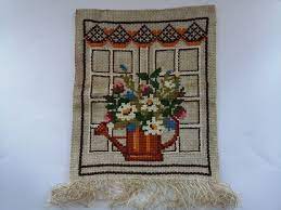 Vintage Swedish Wall Embroidery With