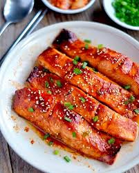 grilled salmon in y korean marinade