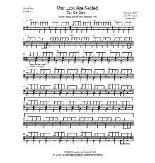 our lips are sealed drum score