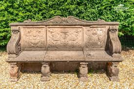 Reclaimed Ornate Composition Stone Bench