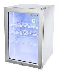 Stainless Steel Mini Fridge With Glass