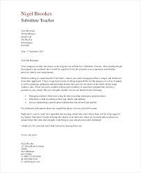 Substitute Teacher Cover Letter In Pdf Teaching Cover Letter