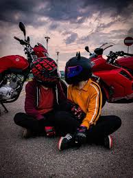moto couple bike motorcycle hd phone