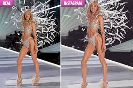 The swedish victoria's secret angel elsa hosk is the new face of biotherm, and on that occasion the beautiful model visited denmark. Shocking Instagram Account Reveals How Victoria S Secret Models Edit Photos To Shrink Waists Add Curves And Change Their Jawlines