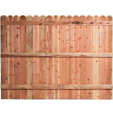 common redwood dog ear fence panel