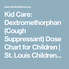 Kid Care Dextromethorphan Cough Suppressant Dose Chart
