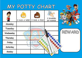 Potty Training Reward Chart Paw Patrol Stickers Pen