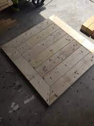 Square Coffee Table W Planked Top