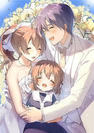A childhood friend requested for their family picture to be drawn in anime. Anime Nation Anime Couple Family Clannad After Facebook