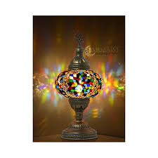 Mosaic Table Lamp Multi Color Turkish