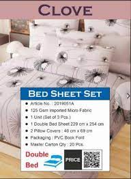 clove bed sheet size 229cm 254cm rs