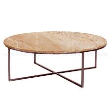 Zoe Round Marble Coffee Table Bronze