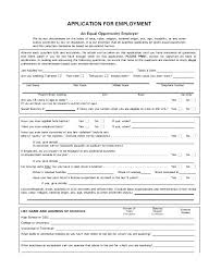 Employment Application Template Free Generic Job Form Word